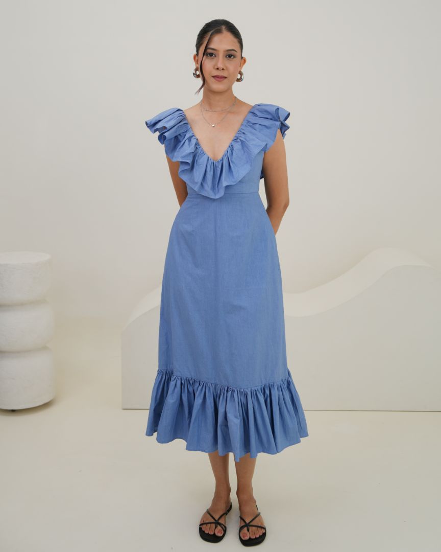 Ruffle Midi Dress – Arabellaa