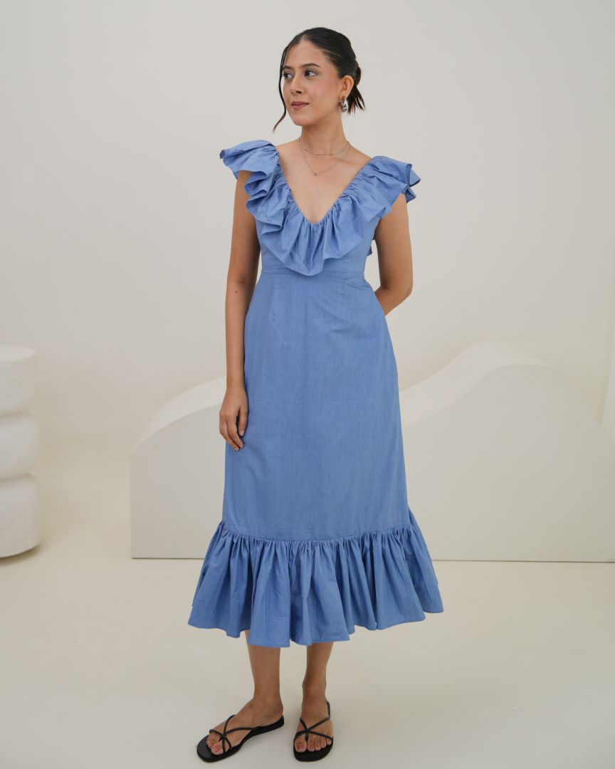 Ruffle Midi Dress – Arabellaa